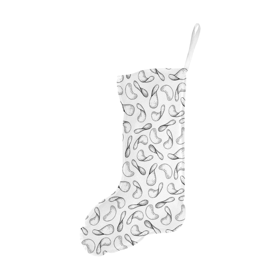 Potato Chips Pattern Print Design 04 Christmas Stocking