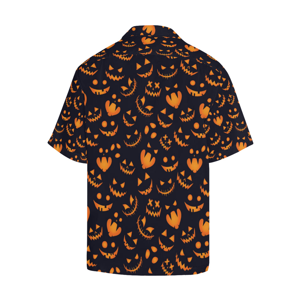 Halloween pattern Pumpkin background Men's All Over Print Hawaiian Shirt