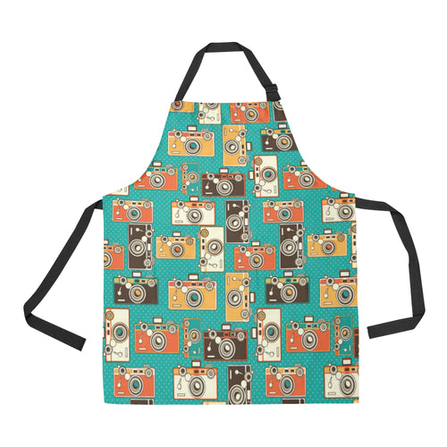 Camera Pattern Print Design 03 All Over Print Adjustable Apron