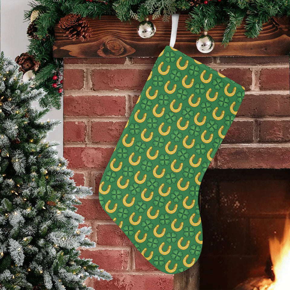 Horseshoes Pattern Print Design 05 Christmas Stocking