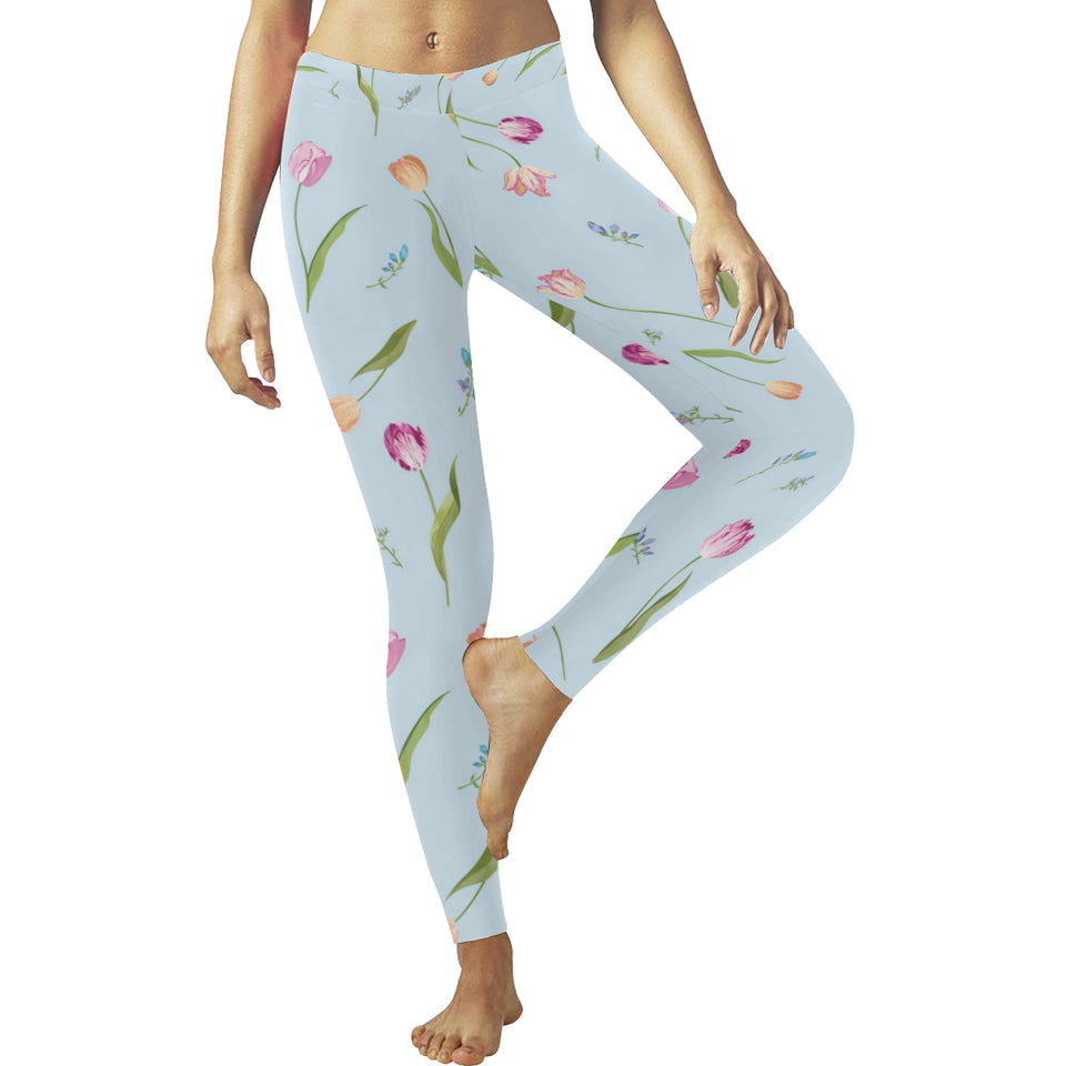 Watercolor Tulips pattern Women's Legging Fulfilled In US