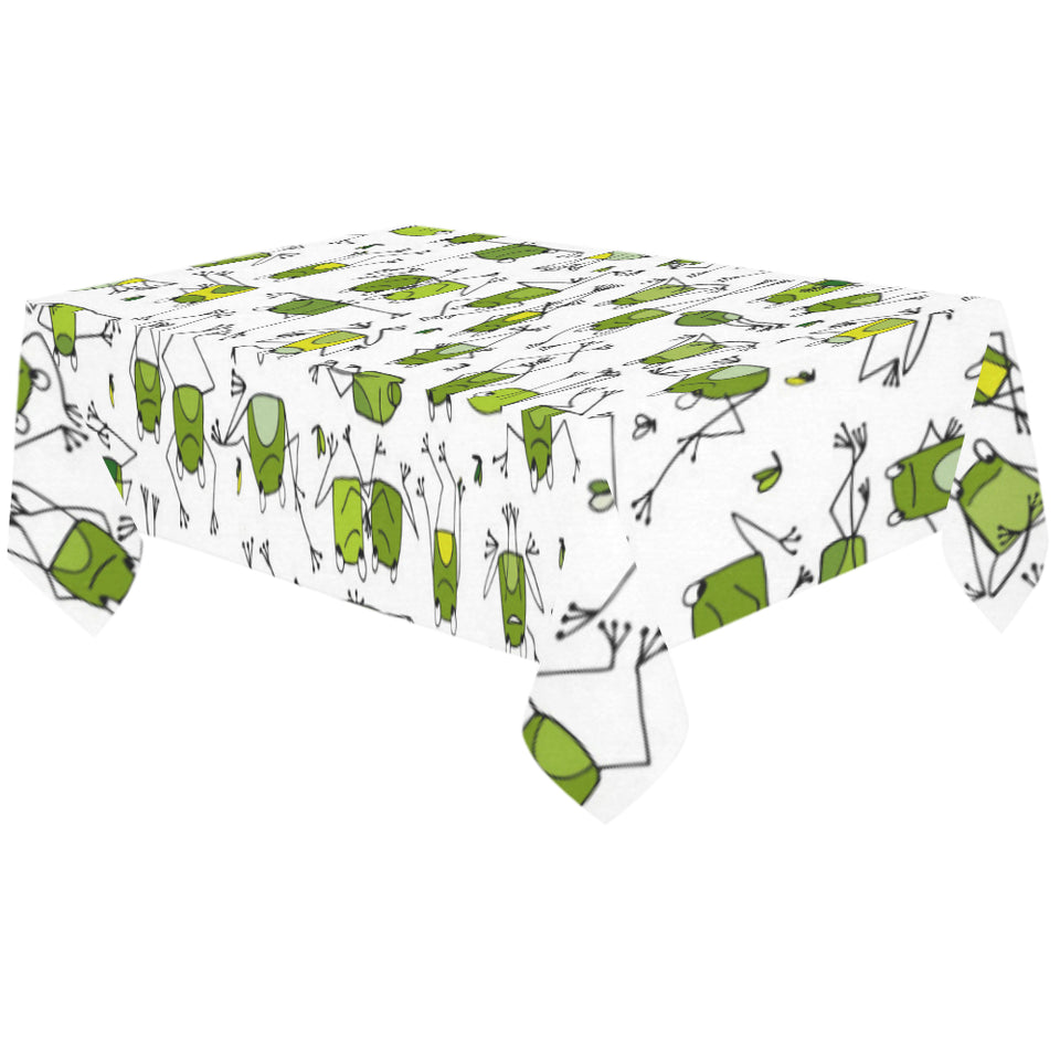 Sketch funny frog pattern Tablecloth