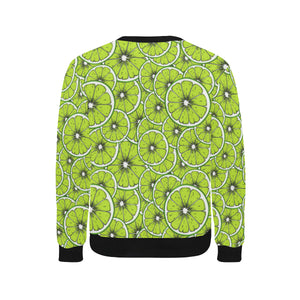 Slices of Lime design pattern Men's Crew Neck Sweatshirt