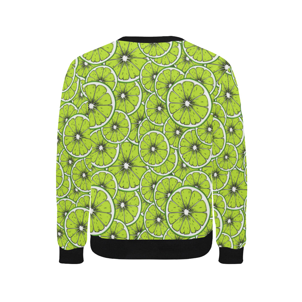 Slices of Lime design pattern Men's Crew Neck Sweatshirt