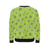 Slices of Lime design pattern Men's Crew Neck Sweatshirt