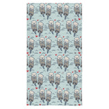 Lovely Sea Otter Pattern Bath Towel