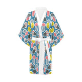 Colorful mushroom design pattern Women's Short Kimono Robe