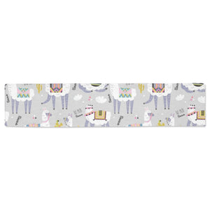 Cute Llama Alpaca pattern Table Runner