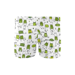 Sketch funny frog pattern Men's Swimming Trunks