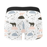 Polar bears star poka dot pattern Men's All Over Print Boxer Briefs Men's Underwear