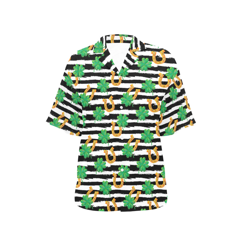 Horseshoes Pattern Print Design 01 Women's All Over Print Hawaiian Shirt