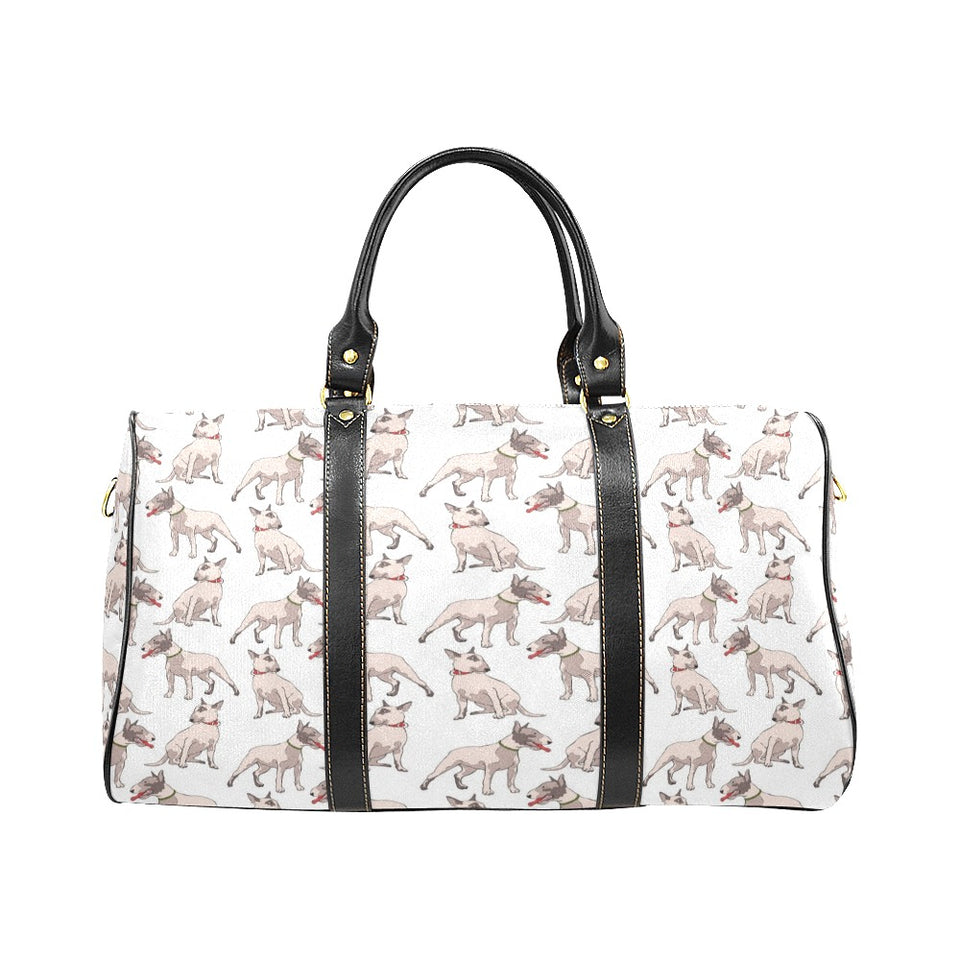 Bull Terrier Pattern Print Design 04 Travel Bag