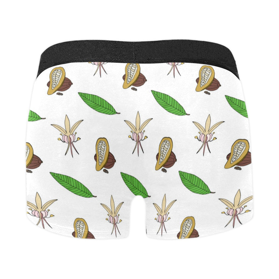 Color hand drawn cacao pattern Men's All Over Print Boxer Briefs Men's Underwear