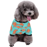 Octopus turquoise background All Over Print Pet Dog Round Neck Fuzzy Shirt