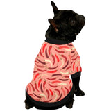 Beautiful Chili peppers pattern All Over Print Pet Dog Round Neck Fuzzy Shirt