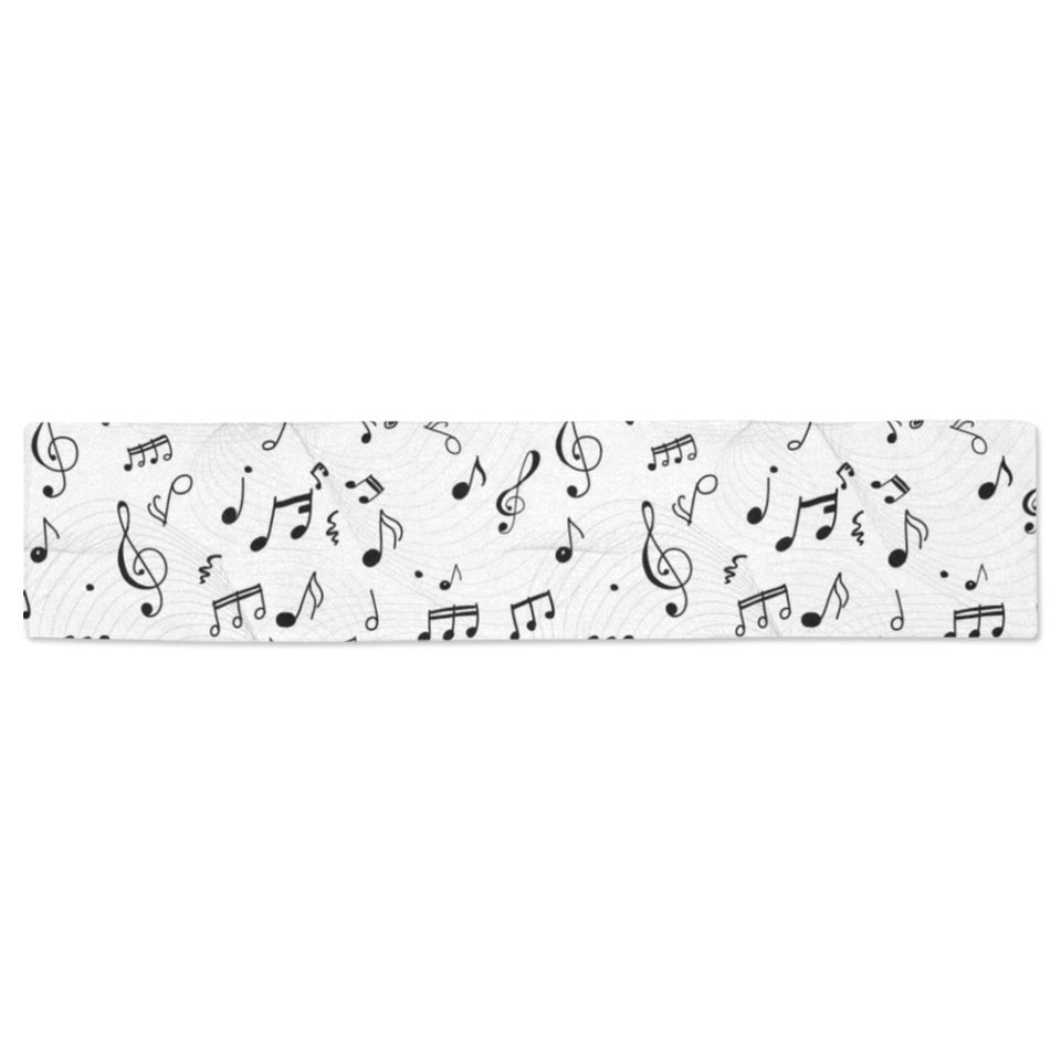 Music Notes Pattern Print Design 04 Table Runner