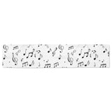 Music Notes Pattern Print Design 04 Table Runner