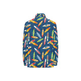 Surfboard Pattern Print Design 01 Women's Long Sleeve Polo Shirt