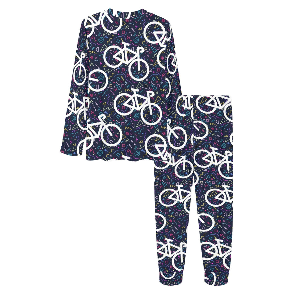 Bicycle Pattern Print Design 03 Women's All Over Print Pajama Set