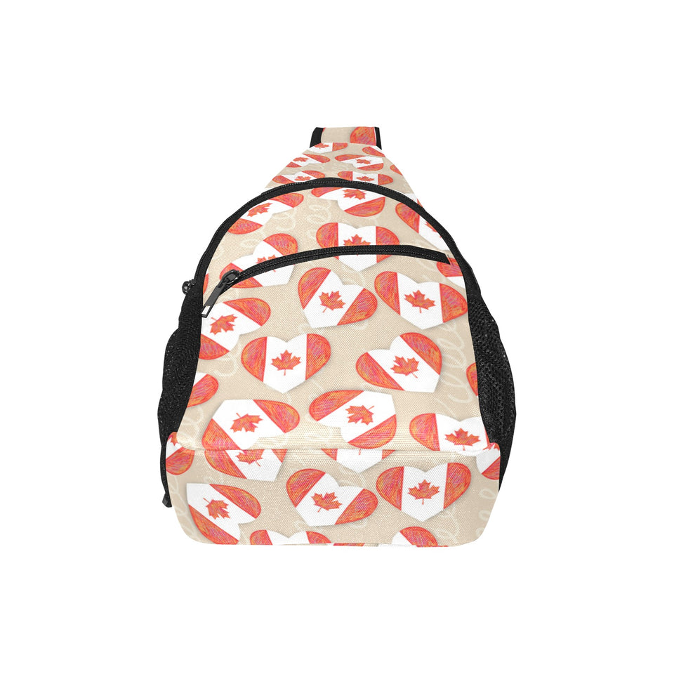 Canada Pattern Print Design 01 All Over Print Chest Bag