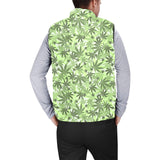 Canabis Marijuana Weed Pattern Print Design 01 Men's Padded Vest