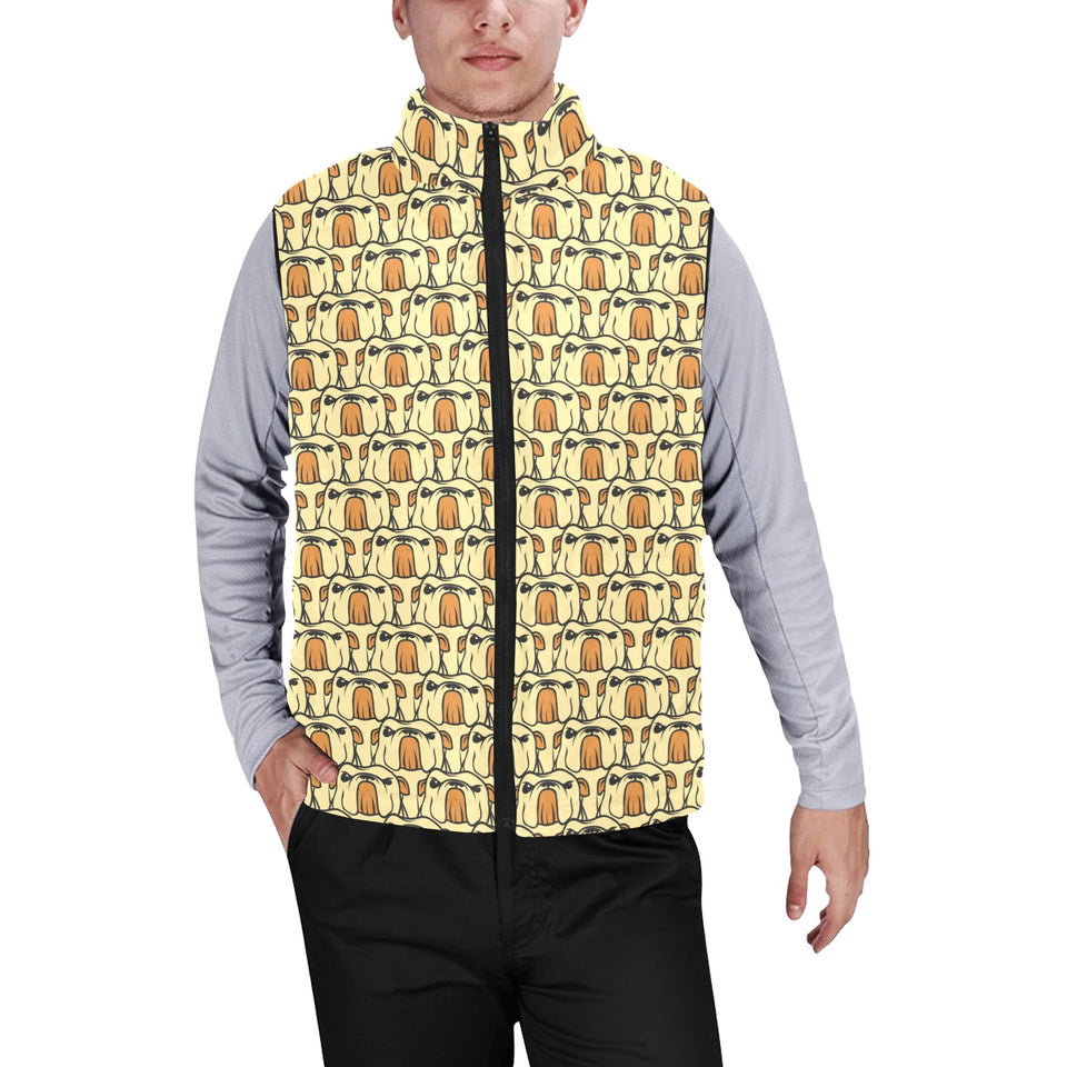 English Bulldog Pattern Print Design 02 Men's Padded Vest