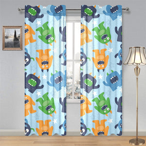 Alien Pattern Print Design 04 Gauze Curtain
