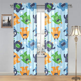 Alien Pattern Print Design 04 Gauze Curtain