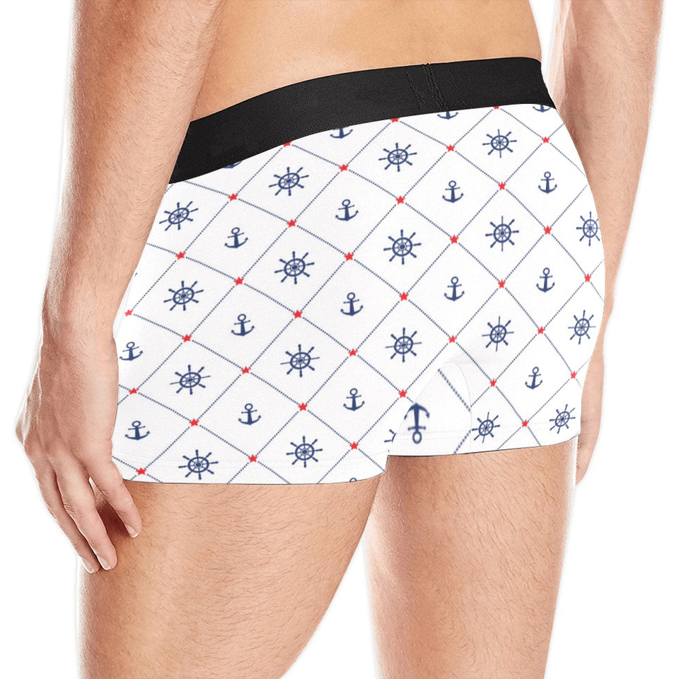 Anchor rudder nautical design pattern Men's All Over Print Boxer Briefs Men's Underwear