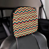 zigzag chevron colorful pattern Car Headrest Cover
