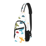 Airplane star cloud colorful All Over Print Chest Bag