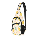lemon flower leave pattern All Over Print Chest Bag