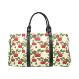 Red apples leaves pattern Travel Bag