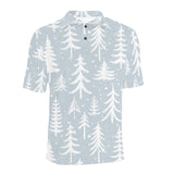 Christmas tree winter forest pattern Men's All Over Print Polo Shirt