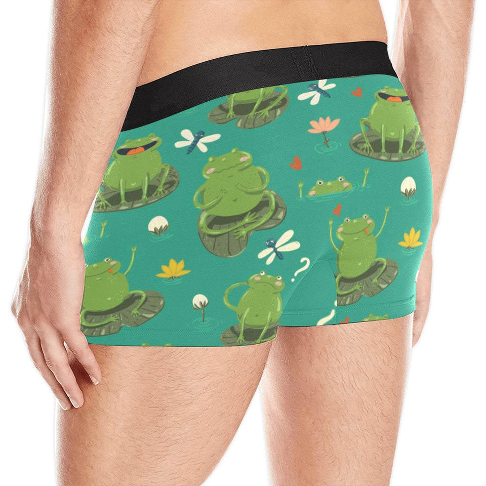 Cute frog dragonfly design pattern Men's All Over Print Boxer Briefs Men's Underwear