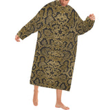 Snake skin pattern Blanket Robe with Sleeves