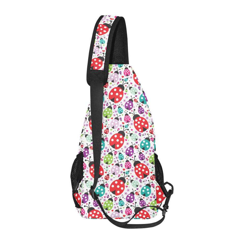 Ladybug Pattern Print Design 03 All Over Print Chest Bag