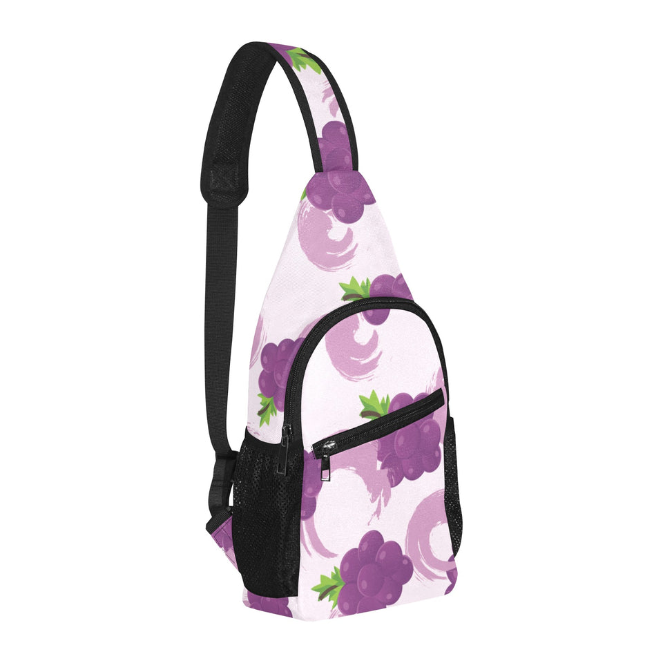 Cute Grape pattern All Over Print Chest Bag