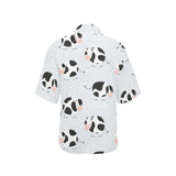 Cute cows pattern Women's All Over Print Hawaiian Shirt