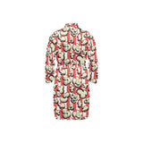 Popcorn Pattern Print Design 05 Men's Long Sleeve Belted Night Robe