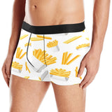 French fries white paper box pattern Men's All Over Print Boxer Briefs Men's Underwear