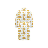 Pancake Pattern Print Design 03 Men's Long Sleeve Belted Night Robe