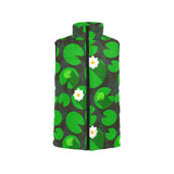 Frog waterlily pattern Women's Padded Vest
