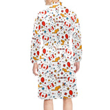 Canada Pattern Print Design 03 Men's Long Sleeve Belted Night Robe