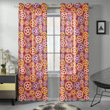 Gear Pattern Print Design 04 Gauze Curtain
