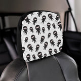 Ninja pattern plaid background Car Headrest Cover