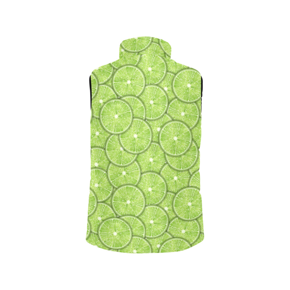 Slices of Lime pattern Women's Padded Vest