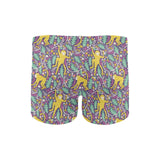 Cute yellow monkey leaves pattern Men's Swimming Trunks