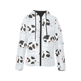 Cute cows pattern Women's Padded Hooded Jacket