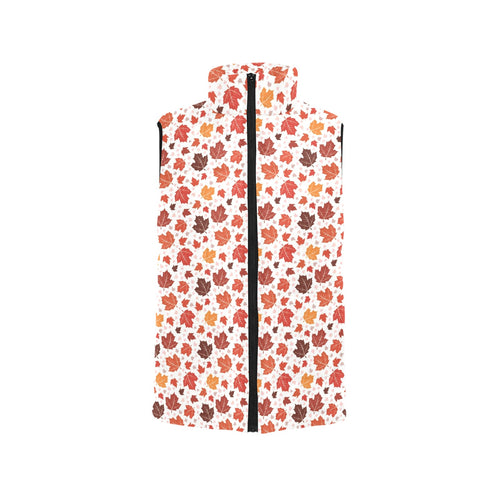 Colorful Maple Leaf pattern Men's Padded Vest